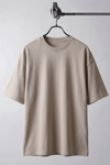 Erkek Camel Sütlü Kahve Basic Düz Baskısız Oversize Salas Boyfriend T-Shirt