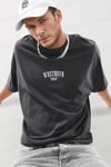 Erkek Dont Announce Kabaran Baskı Füme Bisiklet Yaka Oversize Salas T-Shirt