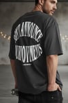 Erkek Dont Announce Kabaran Baskı Füme Bisiklet Yaka Oversize Salas T-Shirt