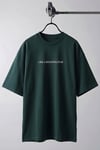 Erkek Dragon Baskılı Petrol Yeşili Bisiklet Yaka Oversize Salaş T-Shirt