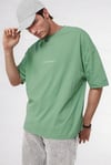 Erkek Dreamer Açık Yeşil Baskılı Oversize Salas Boyfriend T-Shirt