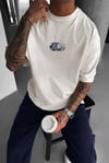 Erkek Ekru Beyaz Earth Oversize Fit Bol Geniş Kalıp Salaş Kesim T-shirt