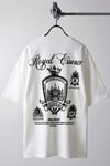 Erkek Ekru Beyaz Royal Essence Oversize Fit Bol Geniş Kalıp Salaş Kesim T-shirt