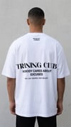 Erkek Ekru Beyaz Training Club Oversize Fit Bol Geniş Kalıp Salaş Kesim T-shirt