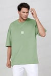 Erkek Free Life Açık Yeşil Bisiklet Yaka Oversize Salas T-Shirt