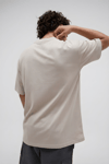 Erkek Free Life Camel Bisiklet Yaka Oversize Salas T-Shirt