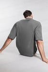 Erkek Free Life Füme Bisiklet Yaka Oversize Salas T-Shirt