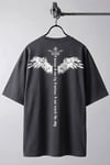Erkek Füme I Can Fly Oversize Fit Bol Geniş Kalıp Salaş Kesim T-shirt