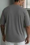 Erkek Füme Spectacular Beyaz Baskılı Oversize Salas T-Shirt