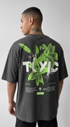 Erkek Füme Toxic Oversize Fit Bol Geniş Kalıp Salaş Kesim T-shirt
