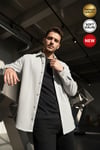 Erkek Gri Kaşe Kalın Soft Oduncu Yumuşak Dokulu Regular Old Money Culture Gömlek Yaka Ceket Hırka