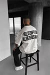 Erkek Hell & Devil Kabaran Baskı Ekru Bisiklet Yaka Oversize Salas T-Shirt