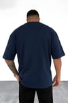 Erkek Lacivert City Of Angels Oversize Fit Bol Geniş Kalıp Salaş Kesim T-shirt
