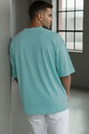 Erkek Mint Free Life Bisiklet Yaka Oversize Salas T-Shirt