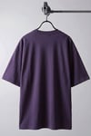 Erkek Mor Basic Düz Baskısız Oversize Salas Boyfriend T-Shirt