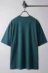 Erkek Petrol Mavisi Bisiklet Yaka Düz Basic Baskısız Oversize Salas T-Shirt