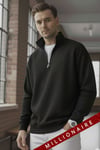 Erkek Siyah Balıkçı Yaka 3 Iplik Içi Polarlı Şardonlu Oversize Sweatshirt