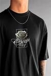 Erkek Siyah Black Rose Oversize Fit Bol Geniş Kalıp Salaş Kesim T-shirt