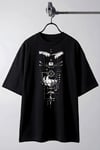 Erkek Siyah Da Vinci Sicience Oversize Fit Bol Geniş Kalıp Salaş Kesim T-shirt