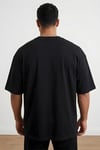 Erkek Siyah Earth Oversize Fit Bol Geniş Kalıp Salaş Kesim T-shirt
