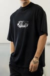 Erkek Siyah Earth Oversize Fit Bol Geniş Kalıp Salaş Kesim T-shirt