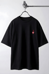 Erkek Siyah Kupa As Kuru Kafa Oversize Fit Bol Geniş Kalıp Salaş Kesim T-shirt