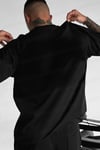 Erkek Siyah Kupa As Kuru Kafa Oversize Fit Bol Geniş Kalıp Salaş Kesim T-shirt