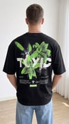 Erkek Siyah Toxic Oversize Fit Bol Geniş Kalıp Salaş Kesim T-shirt