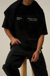Erkek Siyah Training Club Oversize Fit Bol Geniş Kalıp Salaş Kesim T-shirt
