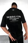 Erkek Siyah Training Club Oversize Fit Bol Geniş Kalıp Salaş Kesim T-shirt