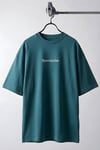 Erkek Spectacular Petrol Yeşili Bisiklet Yaka Oversize Salas T-Shirt