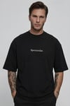 Erkek Spectacular Siyah Bisiklet Yaka Oversize Salas T-Shirt