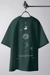 Erkek The Moon Petrol Yeşili Bisiklet Yaka Oversize Salas T-Shirt