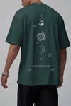 Erkek The Moon Petrol Yeşili Bisiklet Yaka Oversize Salas T-Shirt