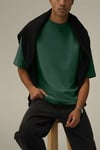 Erkek The Moon Petrol Yeşili Bisiklet Yaka Oversize Salas T-Shirt