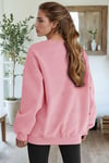 Free Life Baskılı 0 Sıfır Yaka Oversize Salaş Bol Kesim Polar Sweatshirt