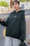 Kadın Antrasit Natural 3 iplik Şardonlu Kapüşonlu Kanguru Cepli Oversize Salaş Hoodie Sweatshirt