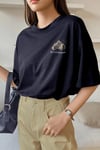 Kadın Arid Mountain Lacivert Oversize Salas T-Shirt