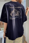 Kadın Arid Mountain Lacivert Oversize Salas T-Shirt