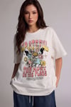 Kadın Beyaz Greatful Oversize T-Shirt - K2189