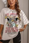 Kadın Beyaz Greatful Oversize T-Shirt - K2189