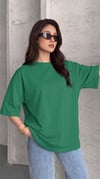 Kadın Bntn Basic Düz Baskısız Oversize Salas T-Shirt
