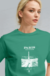 Kadın Bntn Yeşil Paris Regular Fit Normal Kalıp T-shirt