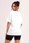 Kadın Cherries Ekru Beyaz Oversize Fit Bol Geniş Kalıp Salaş Kesim T-shirt