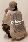 Kadın Dimension Baskılı Camel Bisiklet Yaka Oversize Salaş T-Shirt