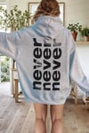 Kadın Düz Kapüşonlu Oversize 3 iplik Şardonlu Salaş Bol Kesim Hoodie Sweatshirt