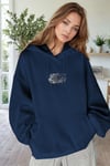 Kadın Düz Kapüşonlu Oversize 3 iplik Şardonlu Salaş Bol Kesim Hoodie Sweatshirt