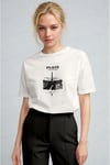 Kadın Ekru Beyaz Paris Regular Fit Normal Kalıp T-shirt