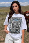 Kadın Ekru Beyaz Survive Oversize Fit Bol Geniş Kalıp Salaş Kesim T-shirt