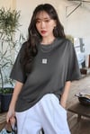 Kadın Free Life Füme Bisiklet Yaka Oversize Salas T-Shirt